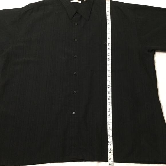 Moda Campia Men's Black Button Down Short Sleeve Shirt Size XXL - Picture 8 of 9